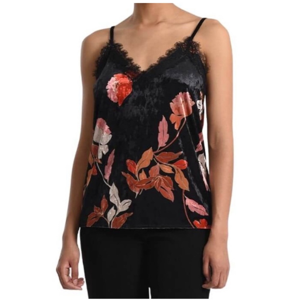 Molly Bracken Ashley Velvet and Lace Sleeveless Camisole M